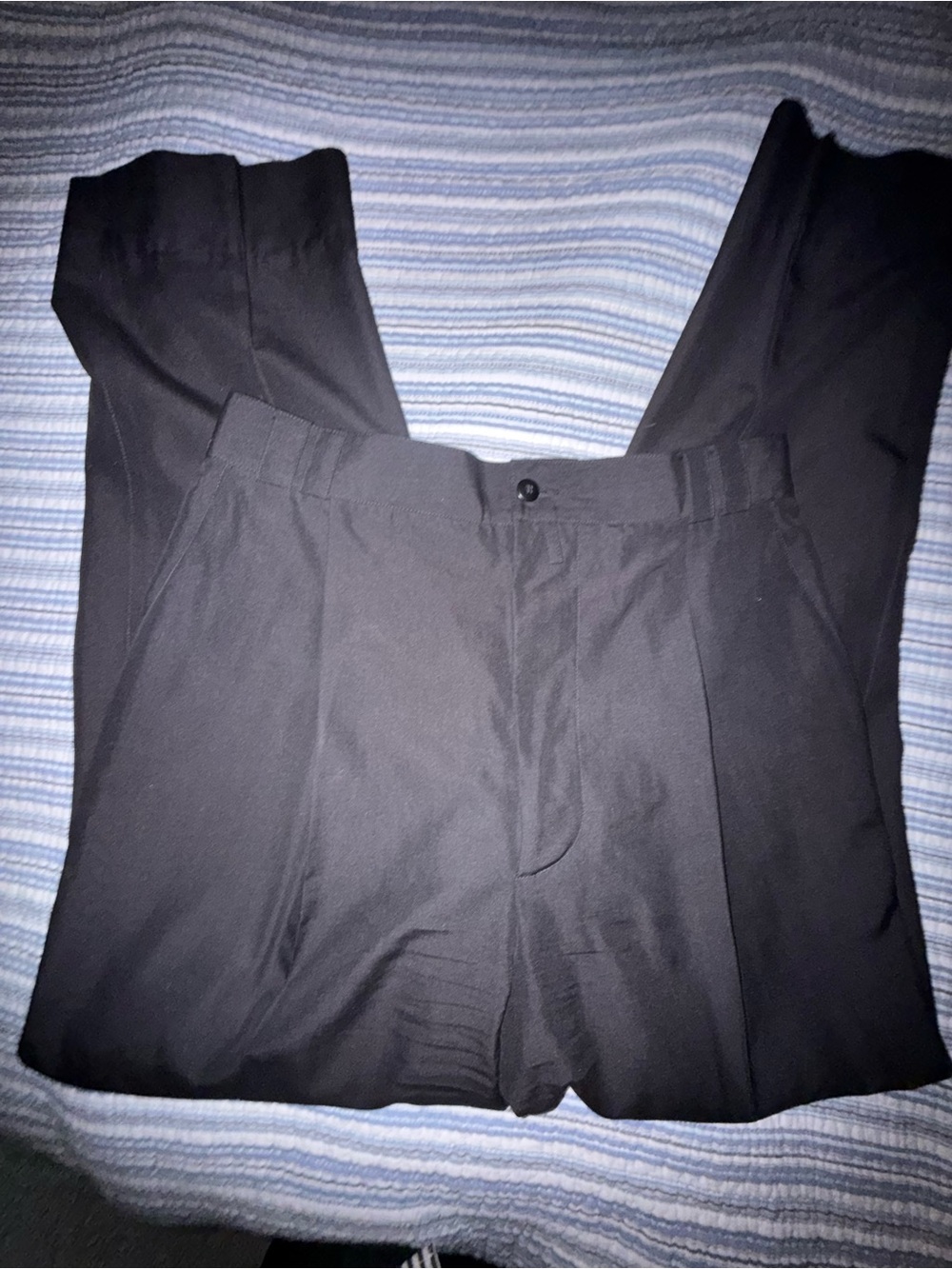 Versace Men's Black Dress Trousers - Tailored Pleat Front